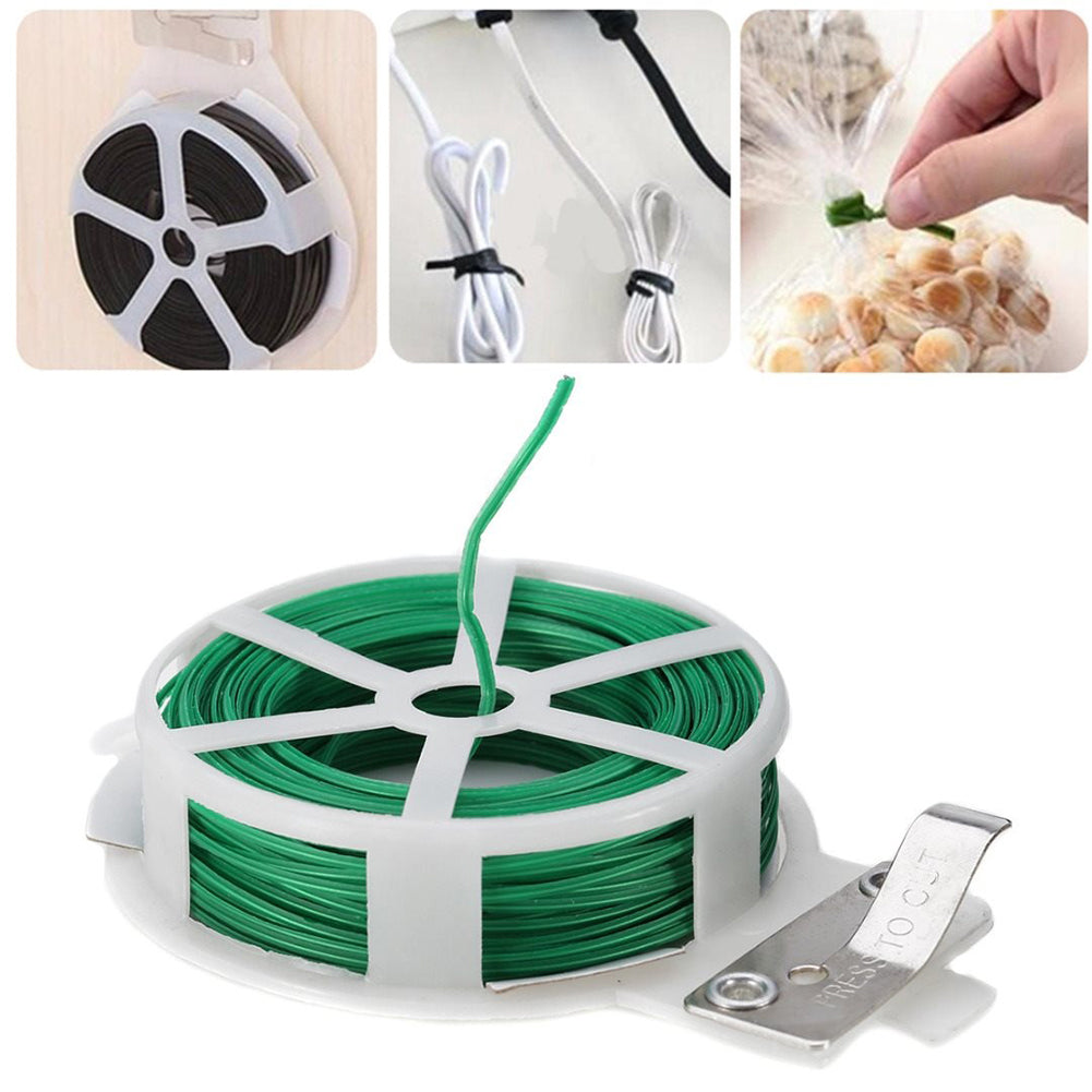 Durable 30M Roll Wire Twist Ties Garden Cable Vegetable Gardening Climbers Tool