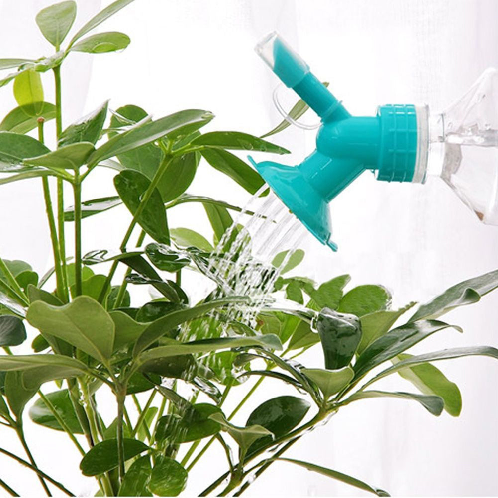 Double End Nozzle Shower Head Garden Flower Plant Watering Bottle Sprinkler