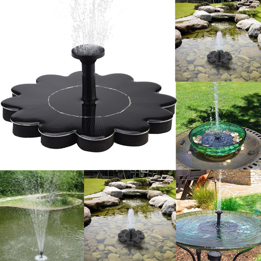 Solar Powered Bird Bath Water Fountain Pump Garden Hotel Pool Pond Decor