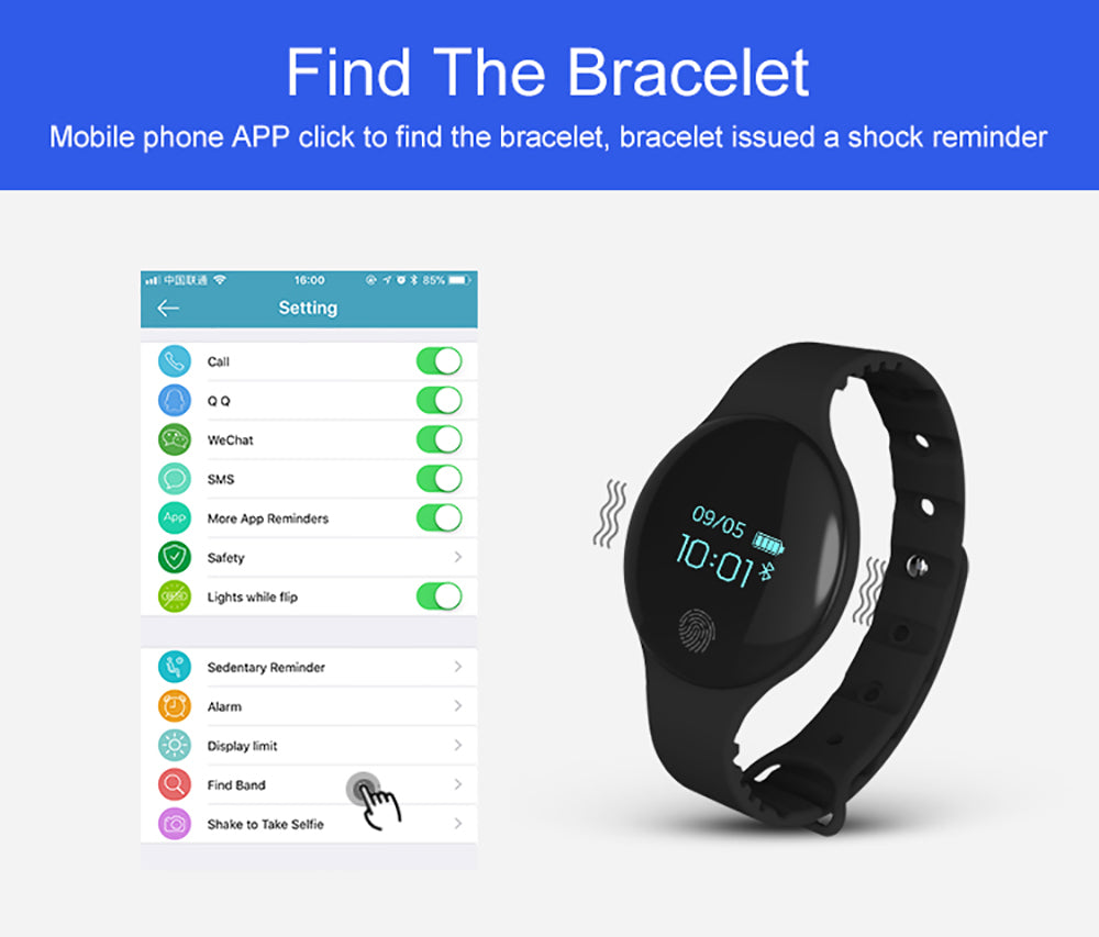 H8 smart bracelet touch gift custom sleep monitor health sport bracelet bluetooth pedometer