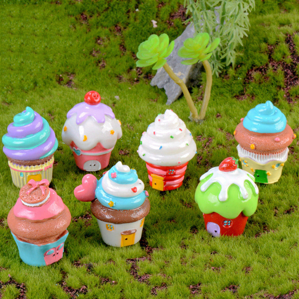 Cute Miniature Cake House Micro Landscape Ornament Decor for DIY Fairy Garden