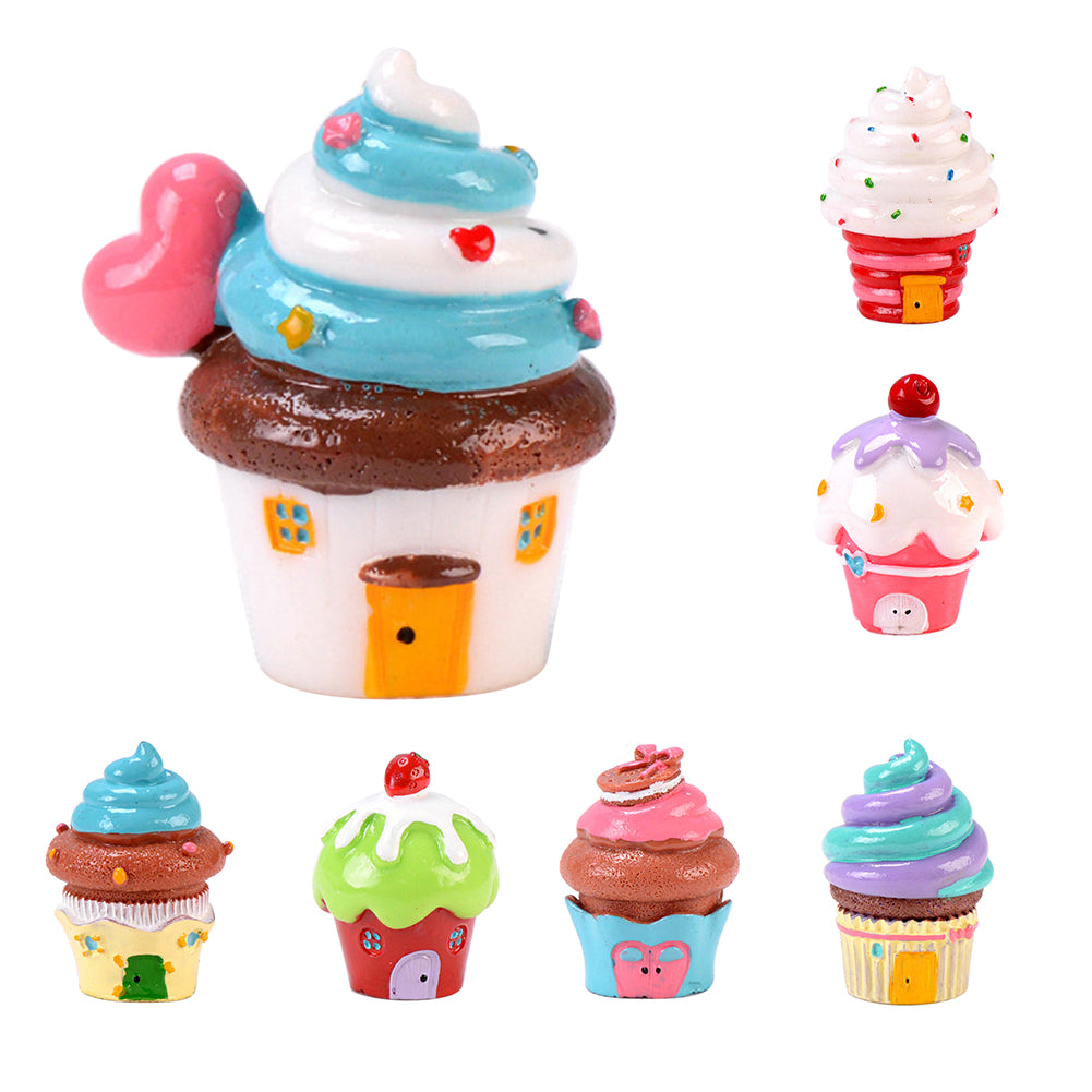 Cute Miniature Cake House Micro Landscape Ornament Decor for DIY Fairy Garden