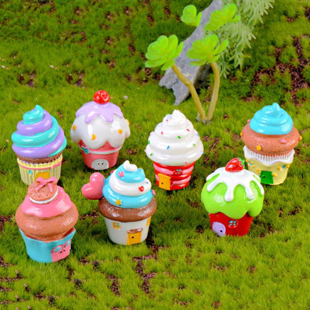 Cute Miniature Cake House Micro Landscape Ornament Decor for DIY Fairy Garden