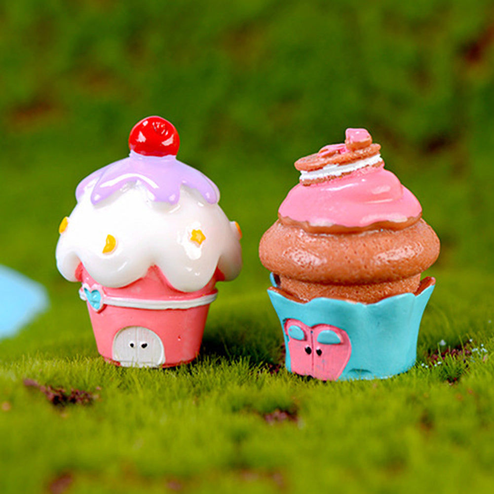 Cute Miniature Cake House Micro Landscape Ornament Decor for DIY Fairy Garden