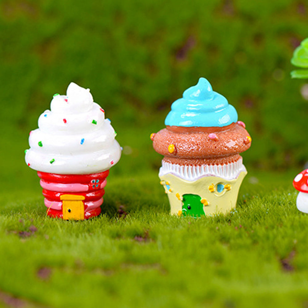 Cute Miniature Cake House Micro Landscape Ornament Decor for DIY Fairy Garden