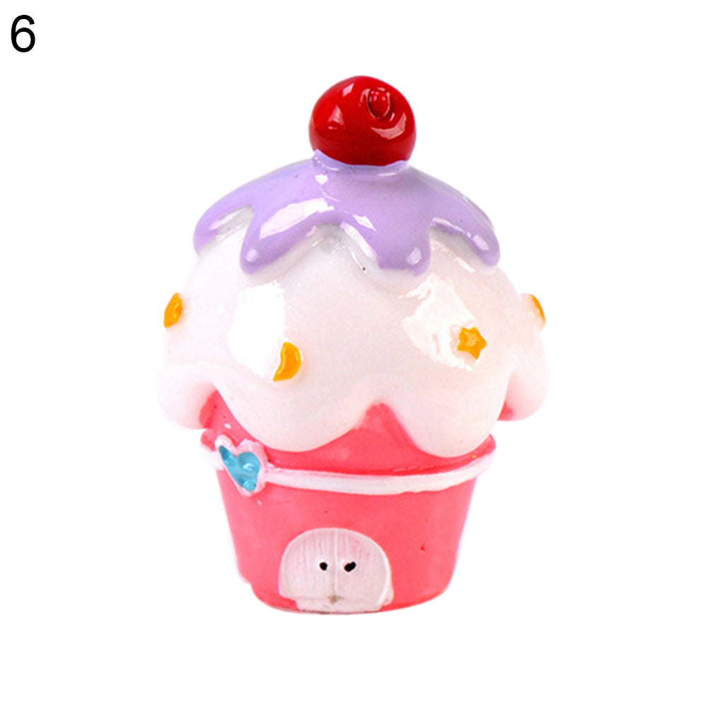 Cute Miniature Cake House Micro Landscape Ornament Decor for DIY Fairy Garden