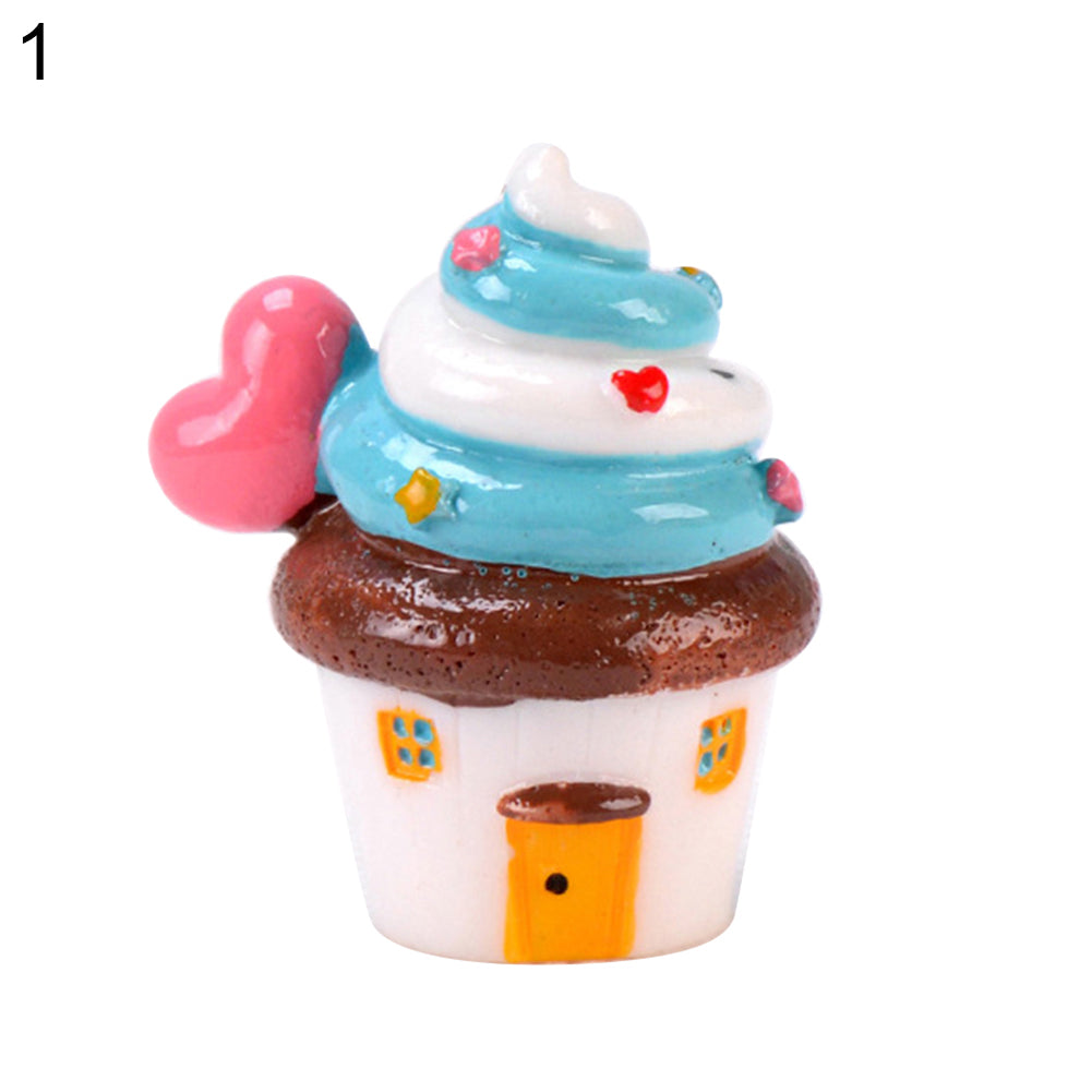 Cute Miniature Cake House Micro Landscape Ornament Decor for DIY Fairy Garden