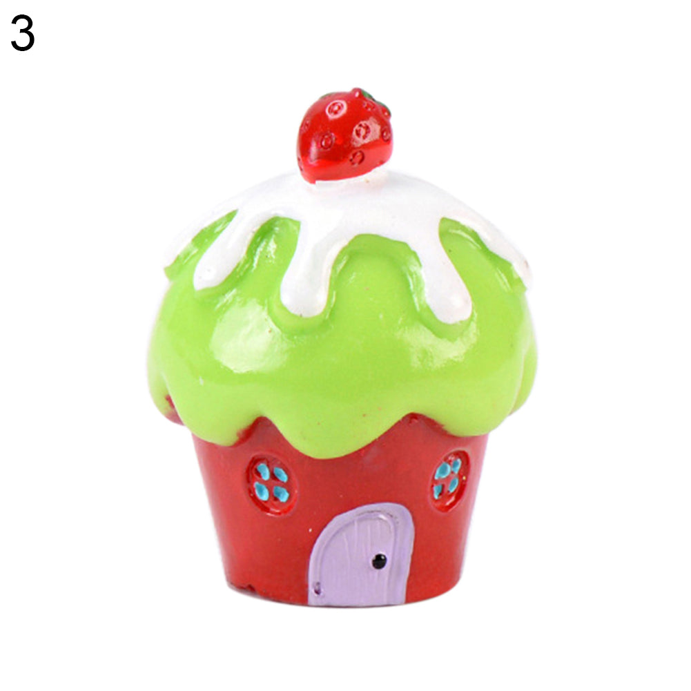 Cute Miniature Cake House Micro Landscape Ornament Decor for DIY Fairy Garden
