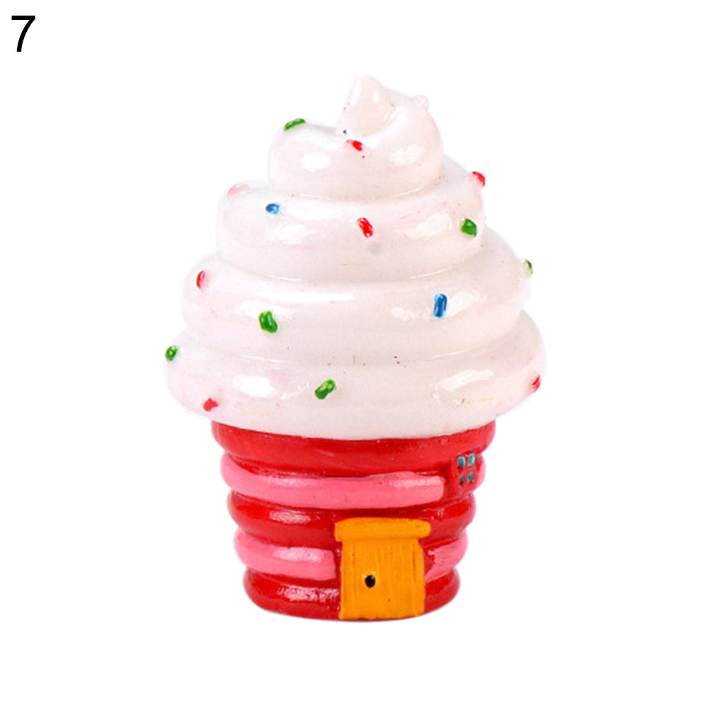 Cute Miniature Cake House Micro Landscape Ornament Decor for DIY Fairy Garden