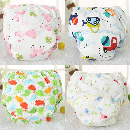 Baby Infant Reusable Washable Underpant Traning Pant Cotton Diapers Trousers