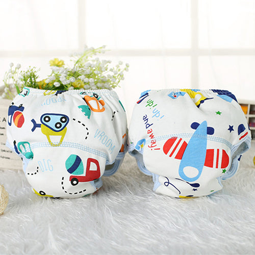 Baby Infant Reusable Washable Underpant Traning Pant Cotton Diapers Trousers
