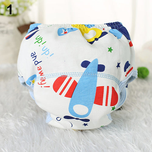 Baby Infant Reusable Washable Underpant Traning Pant Cotton Diapers Trousers