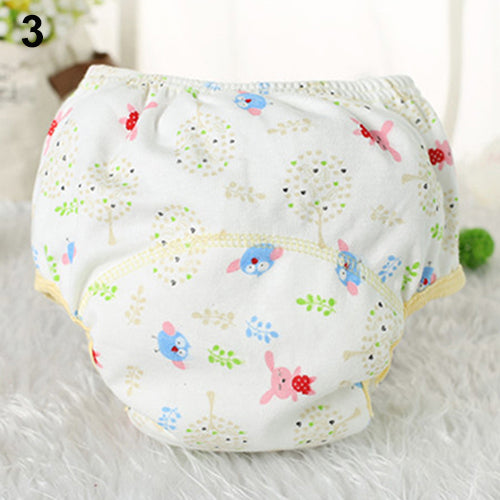 Baby Infant Reusable Washable Underpant Traning Pant Cotton Diapers Trousers