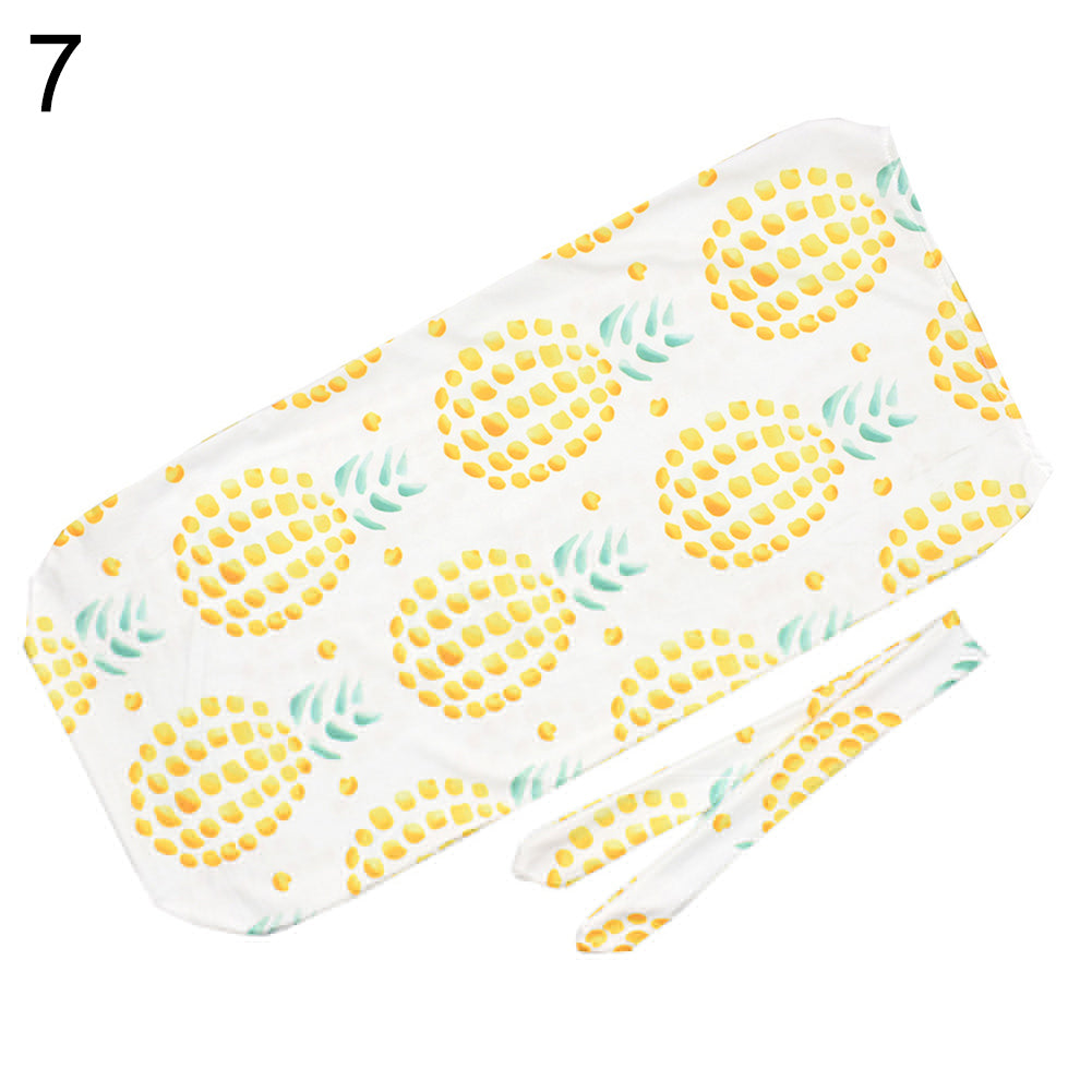 Fashion Printed Infant Newborn Baby Wrap Blanket Swaddle Sleeping Bag + Headband