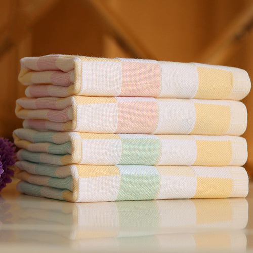 Soft Cotton Square Absorbent Washcloth Feeding Scarf Baby Bib Saliva Face Towel