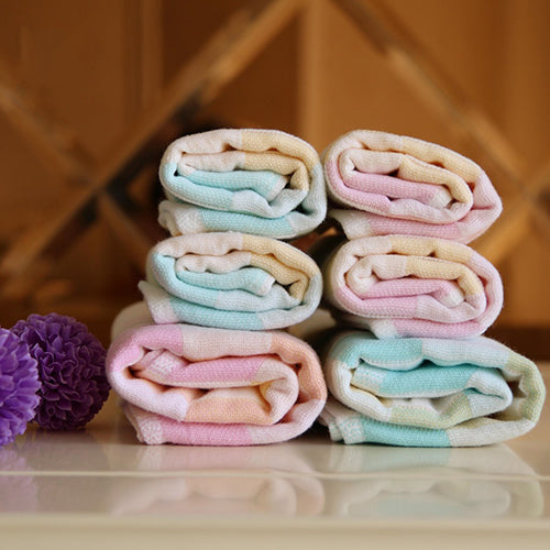 Soft Cotton Square Absorbent Washcloth Feeding Scarf Baby Bib Saliva Face Towel