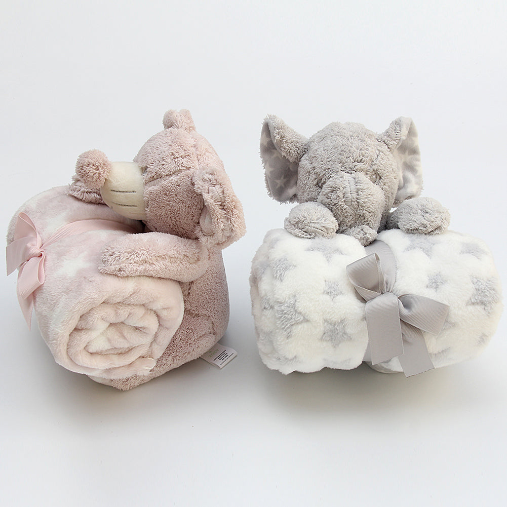 Baby Infants Soothing Blanket Cute Animal Monkey Bear Plush Stuffed Doll Toys