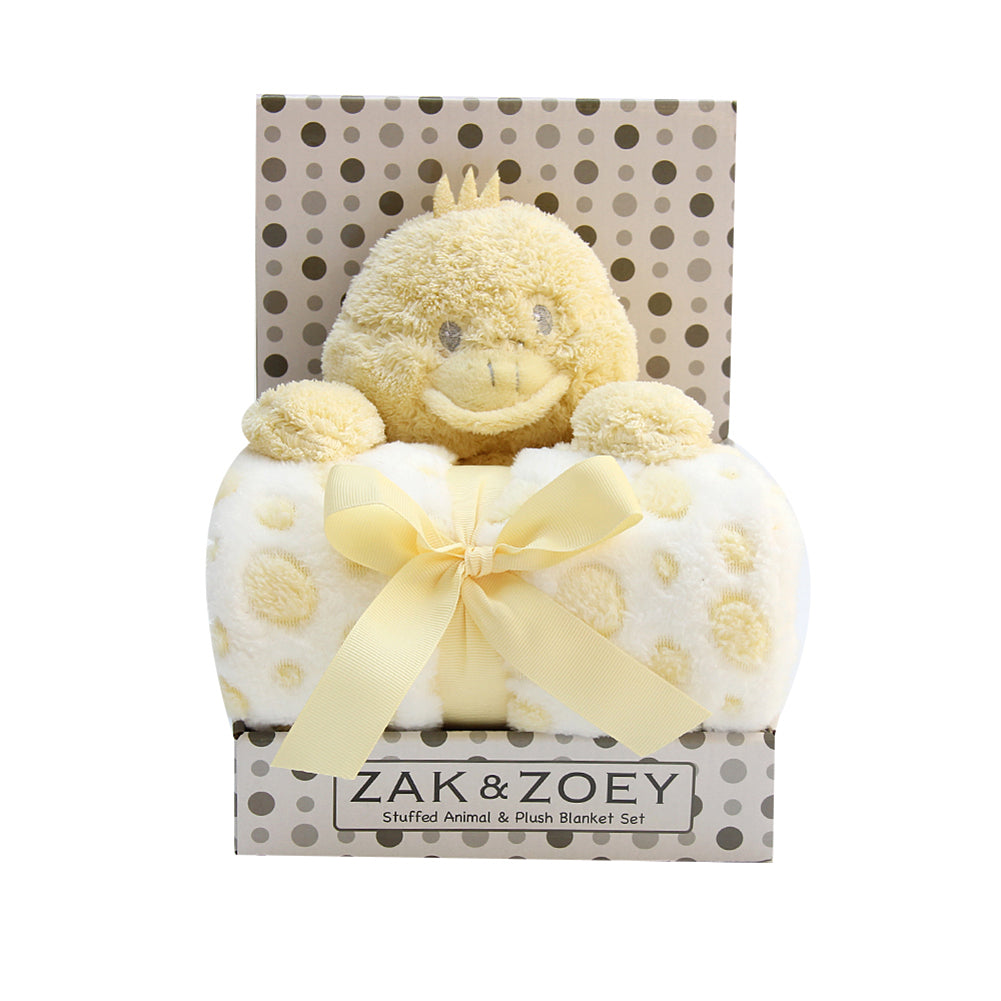 Baby Infants Soothing Blanket Cute Animal Monkey Bear Plush Stuffed Doll Toys