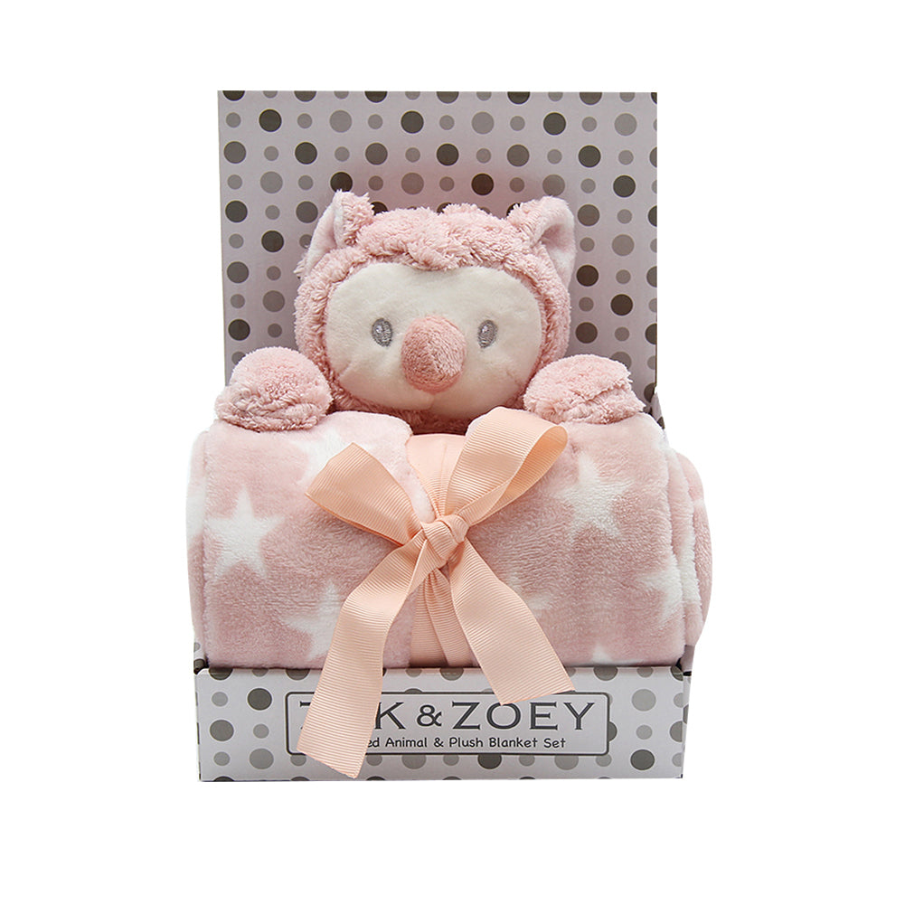 Baby Infants Soothing Blanket Cute Animal Monkey Bear Plush Stuffed Doll Toys