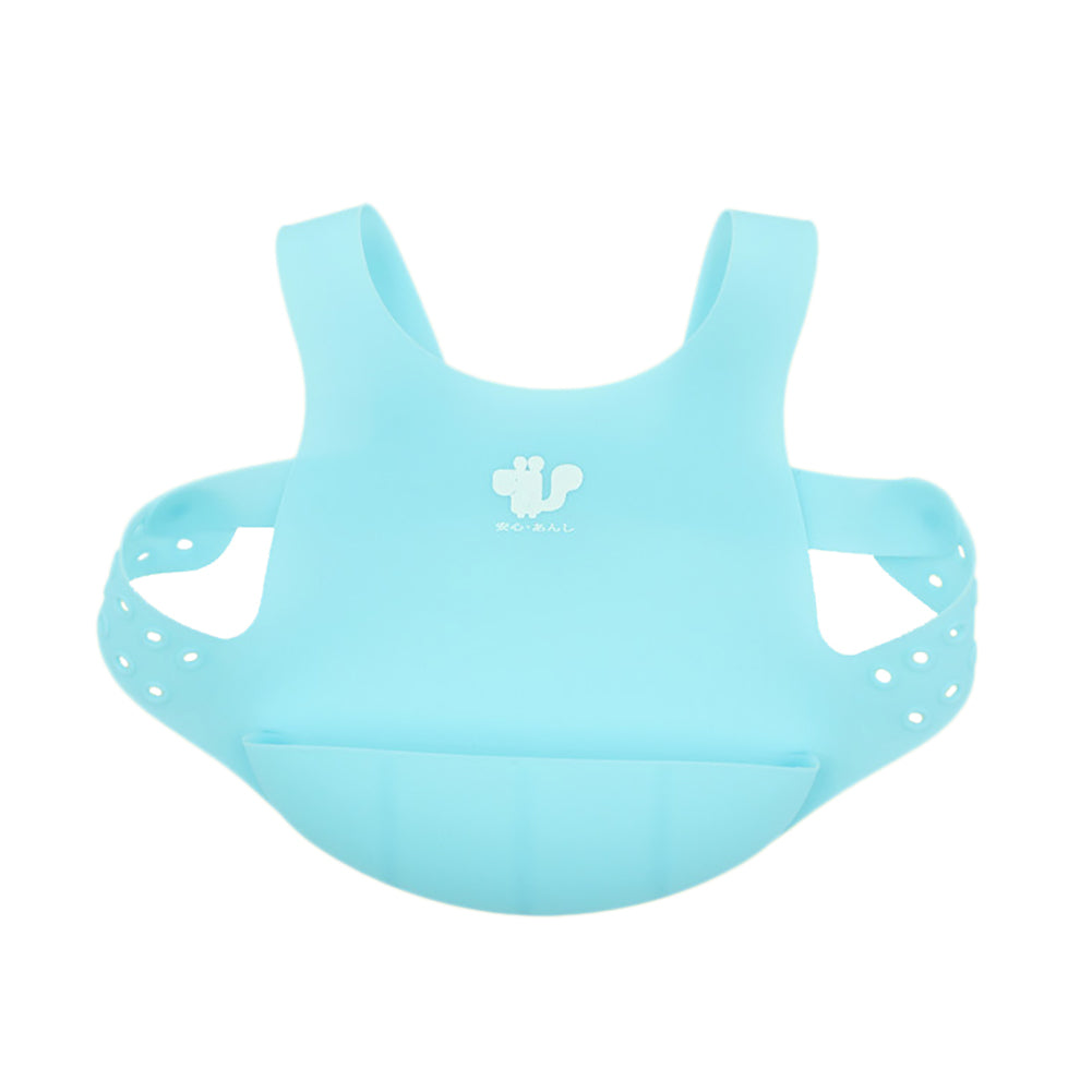 Kids Toddler Soft Silicone Adjustable Waterproof Smock Bibs Apron Feeding Tool