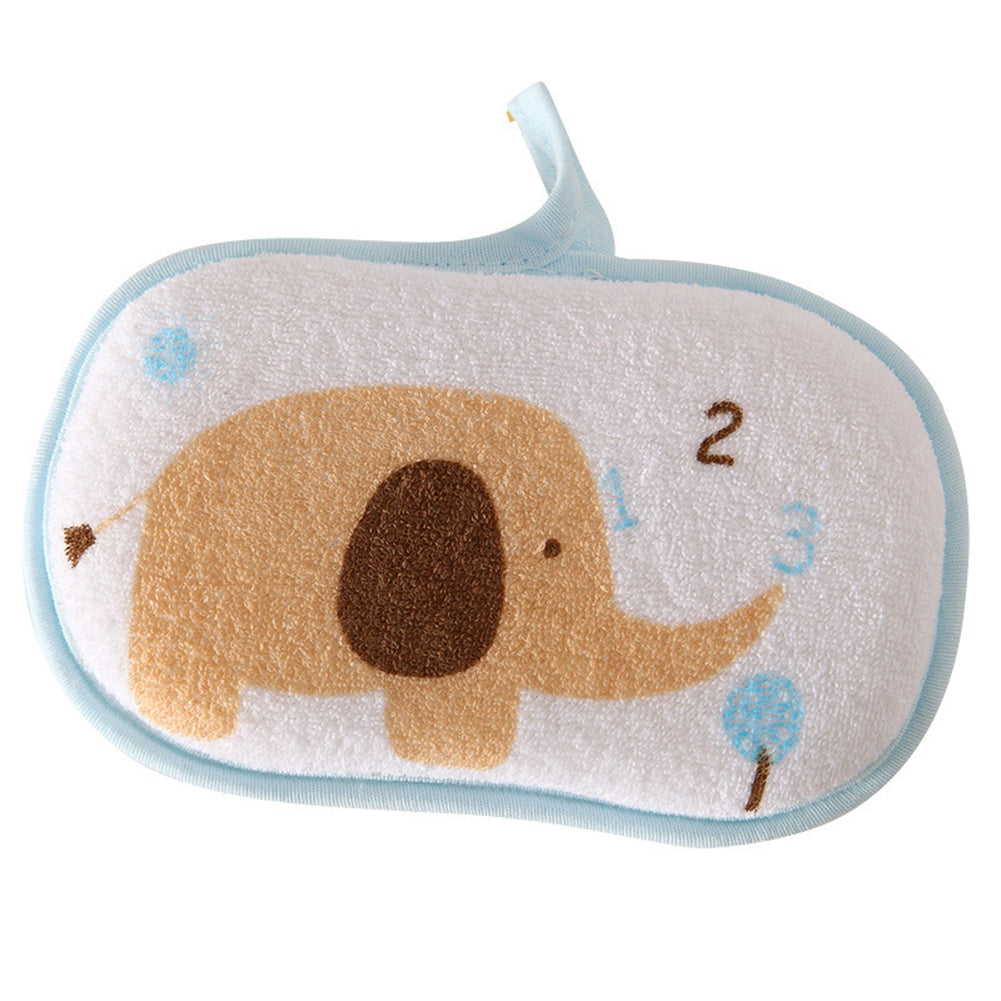 Newborn Baby Bath Sponge Cartoon Elephant Rubbing Body Wash Towel Shower Tools