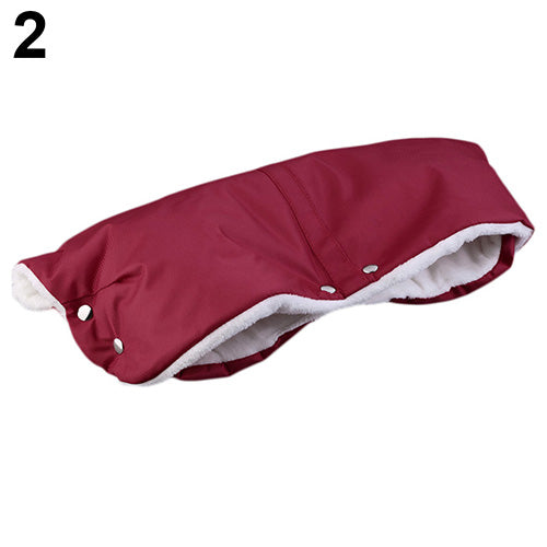 Fashion Baby Stroller Pram Mother Fingerless Hand Muff Glove Winter Warmer Tool