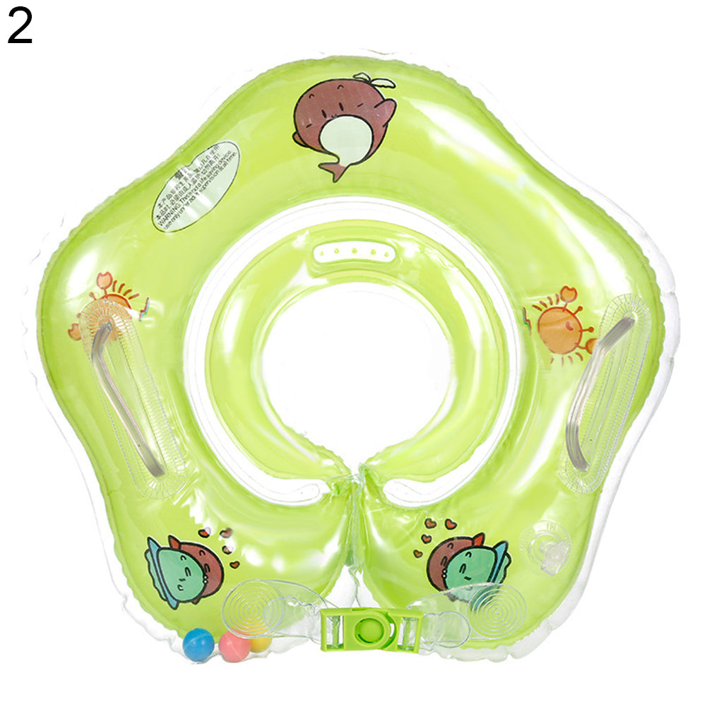 Baby Newborn Cute Inflatable Safety Bath Swimming Aid Float Neck Circle Ring