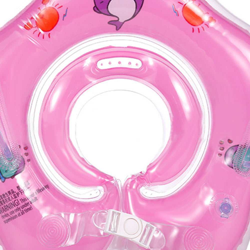 Baby Newborn Cute Inflatable Safety Bath Swimming Aid Float Neck Circle Ring
