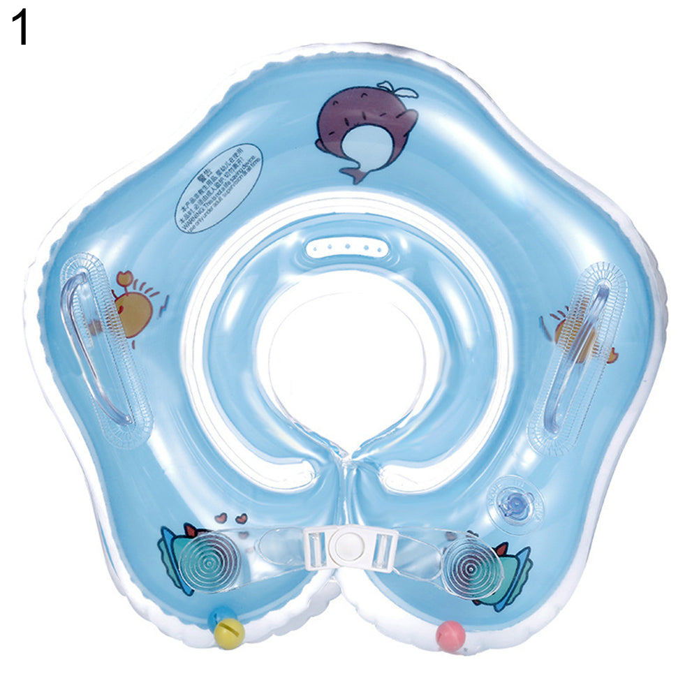 Baby Newborn Cute Inflatable Safety Bath Swimming Aid Float Neck Circle Ring