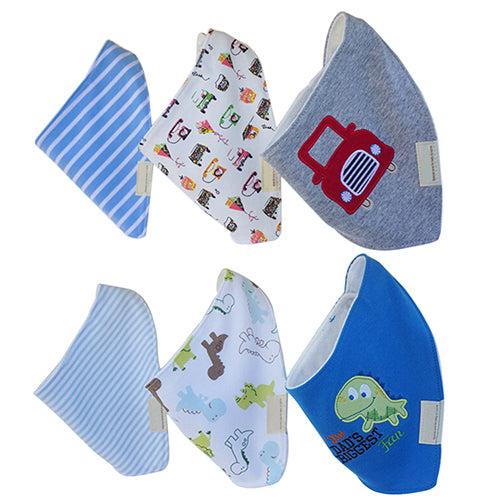 3Pcs Baby Boys Girls Bibs Toddler Bandana Triangle Head Scarf Cute Saliva Towel