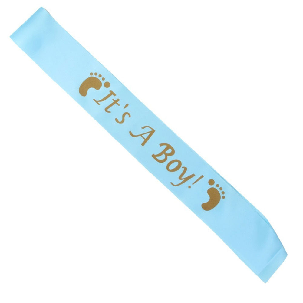 It's A Boy/Girl Letter Satin Sash for Baby Shower Party Decor Mum To Be Gift