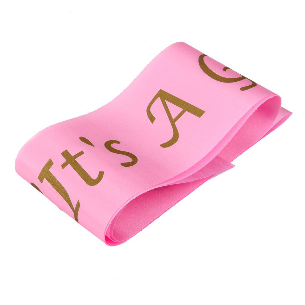 It's A Boy/Girl Letter Satin Sash for Baby Shower Party Decor Mum To Be Gift