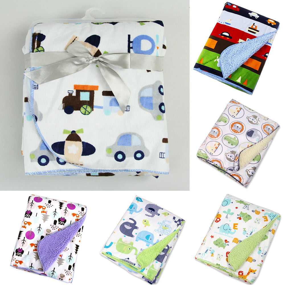 Double Layer Soft Newborn Baby Receiving Blankets Swaddle Wrap Bedding Bedsheet