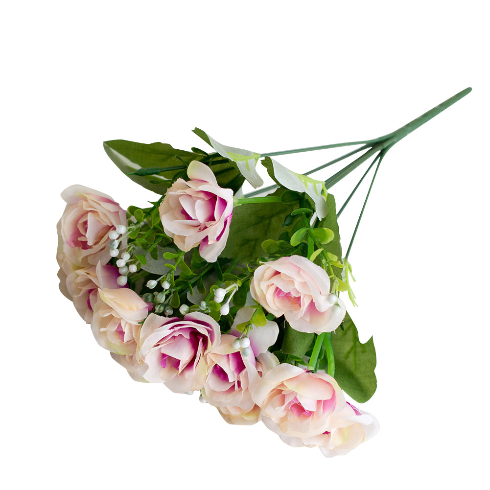 14 Heads/1 Pc Artificial Rose Flowers Bridal Bouquet Wedding Party Home Decor