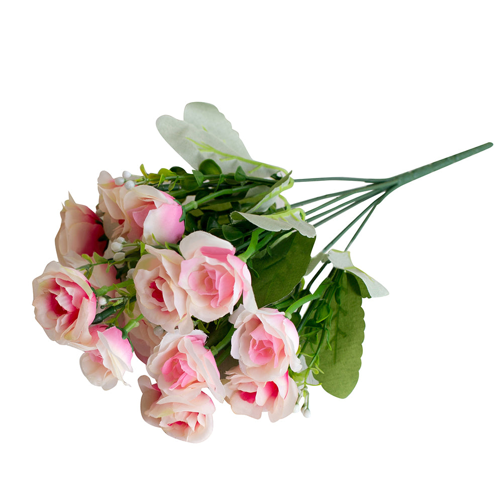 14 Heads/1 Pc Artificial Rose Flowers Bridal Bouquet Wedding Party Home Decor