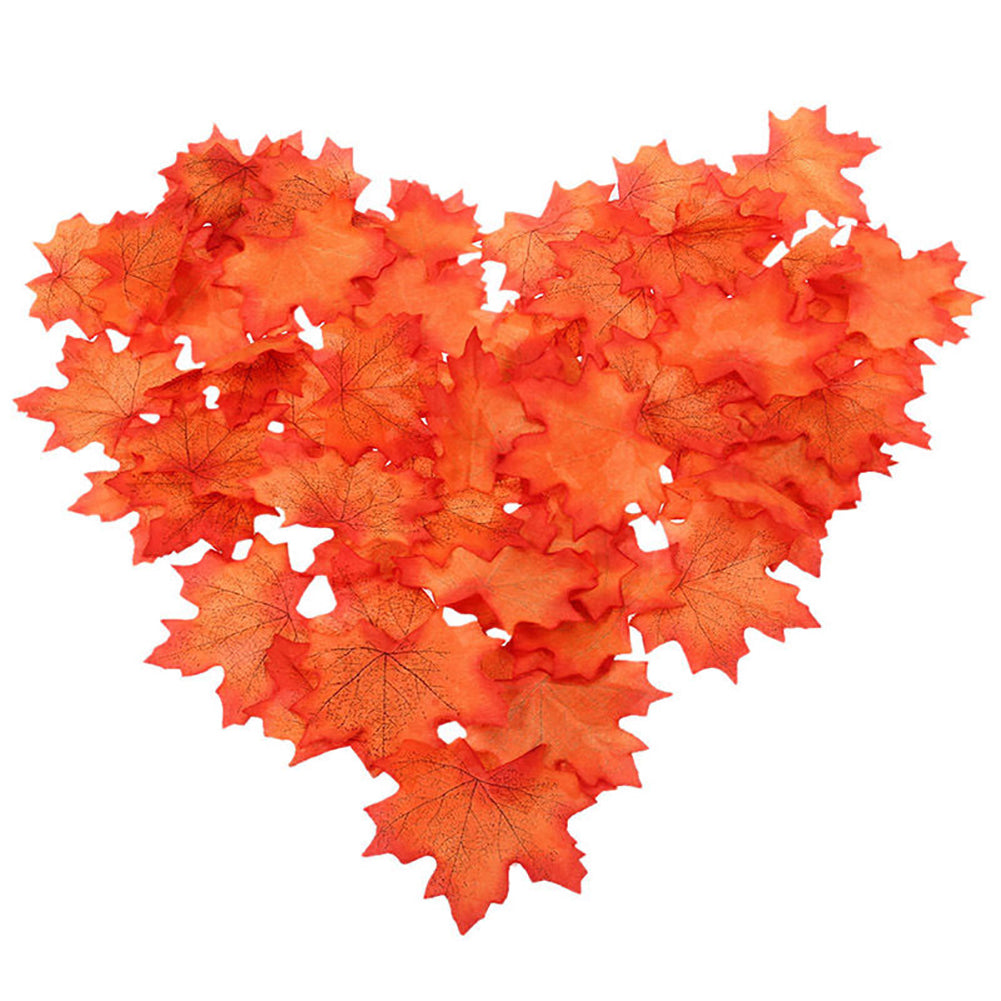 50Pcs Artificial Autumn Fall Leaf Maple Photo Prop Home Wedding Party Decoration