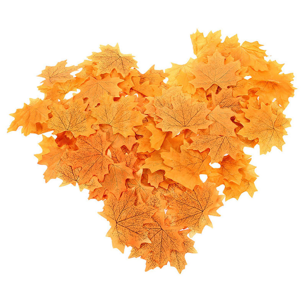 50Pcs Artificial Autumn Fall Leaf Maple Photo Prop Home Wedding Party Decoration