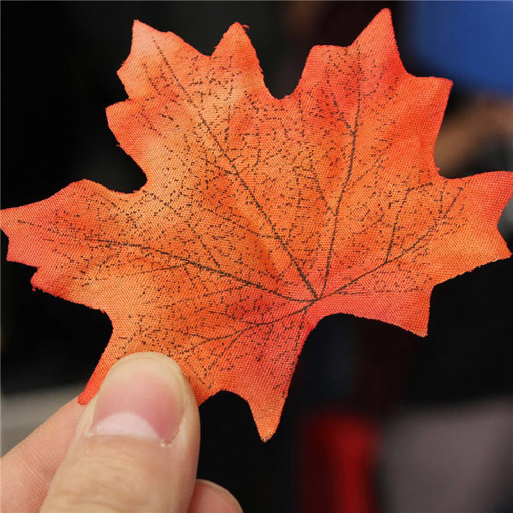 50Pcs Artificial Autumn Fall Leaf Maple Photo Prop Home Wedding Party Decoration
