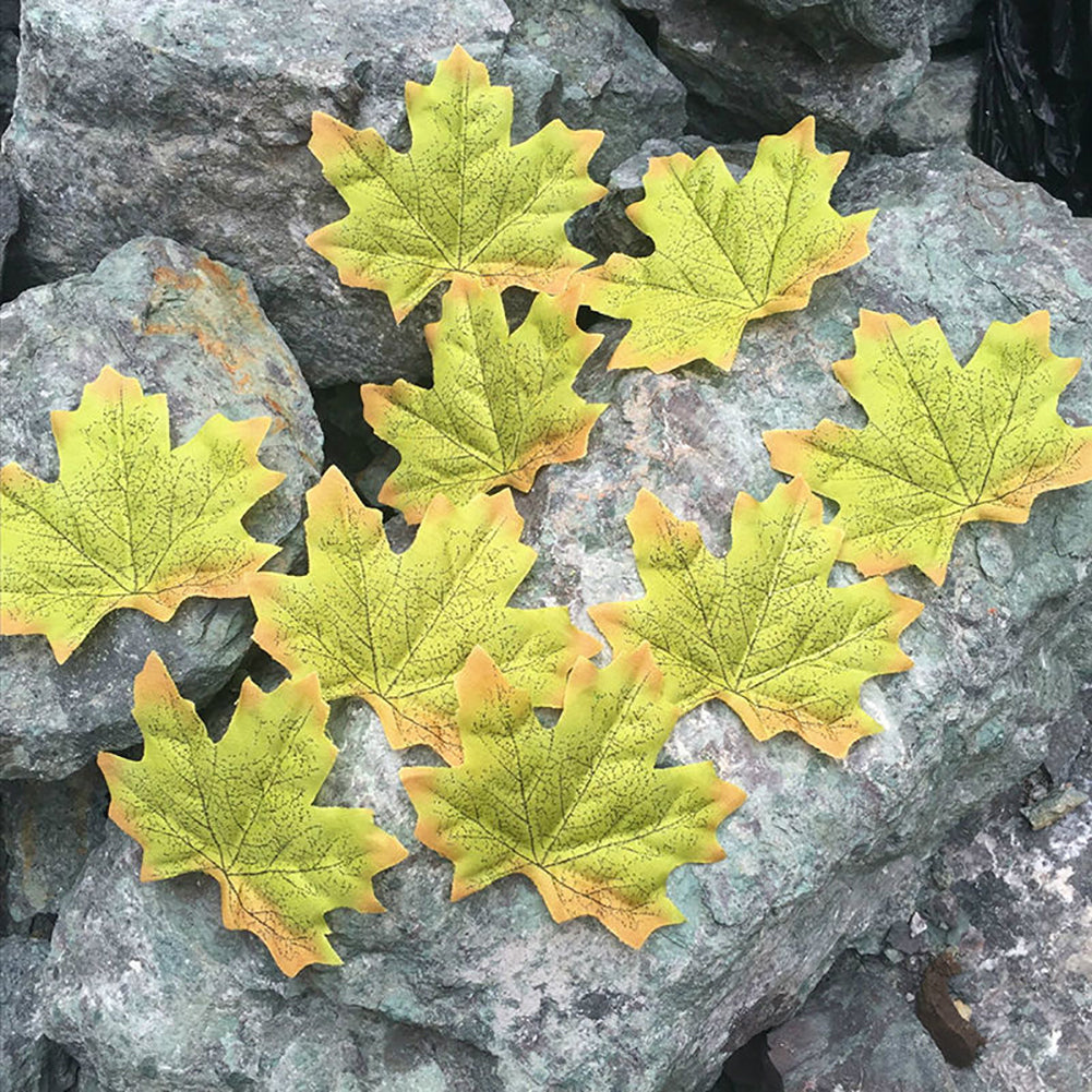50Pcs Artificial Autumn Fall Leaf Maple Photo Prop Home Wedding Party Decoration