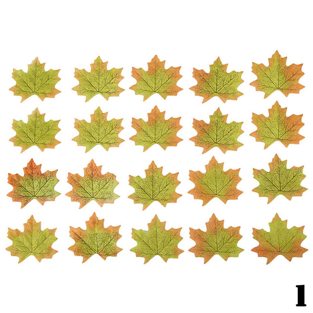 50Pcs Artificial Autumn Fall Leaf Maple Photo Prop Home Wedding Party Decoration