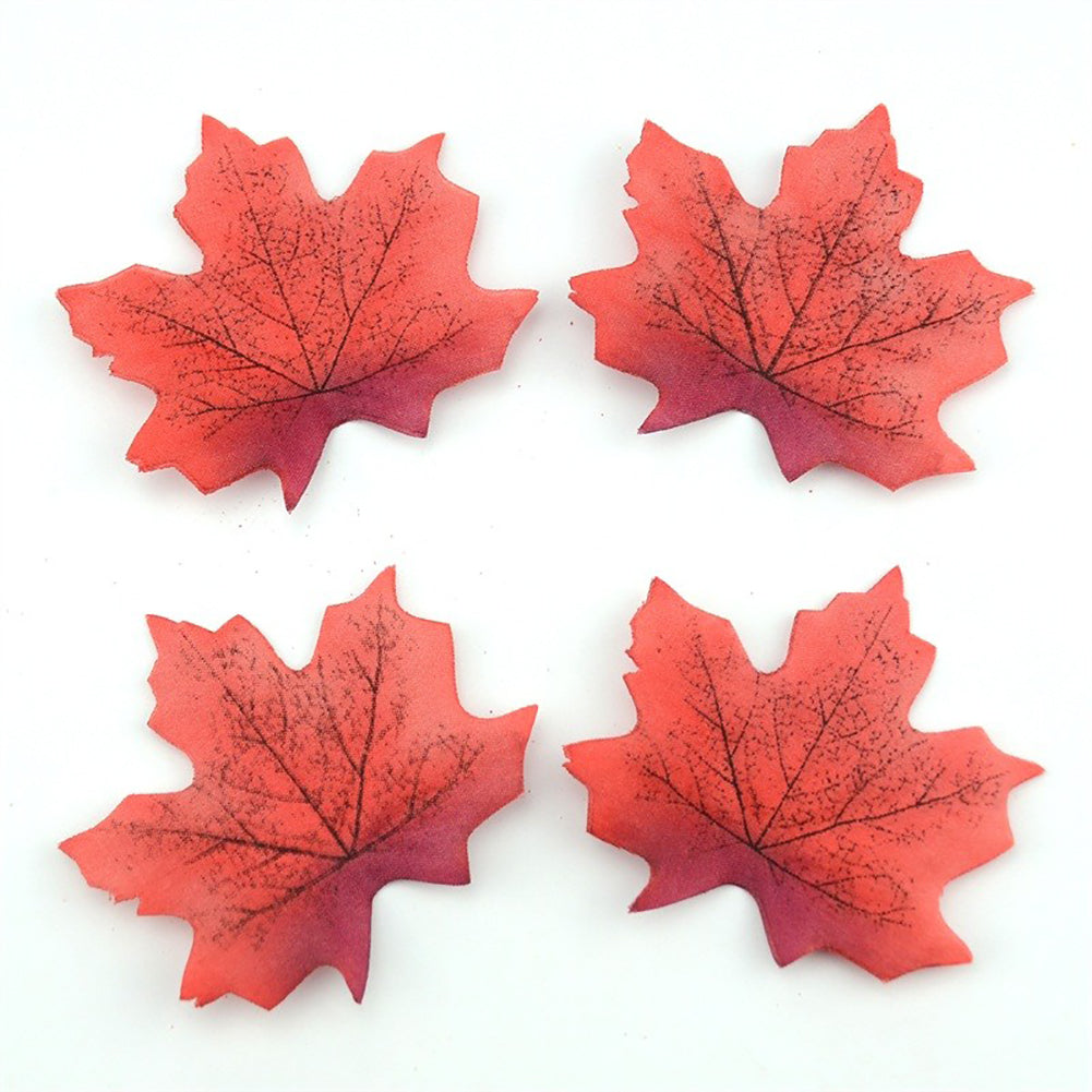 50Pcs Artificial Autumn Fall Leaf Maple Photo Prop Home Wedding Party Decoration