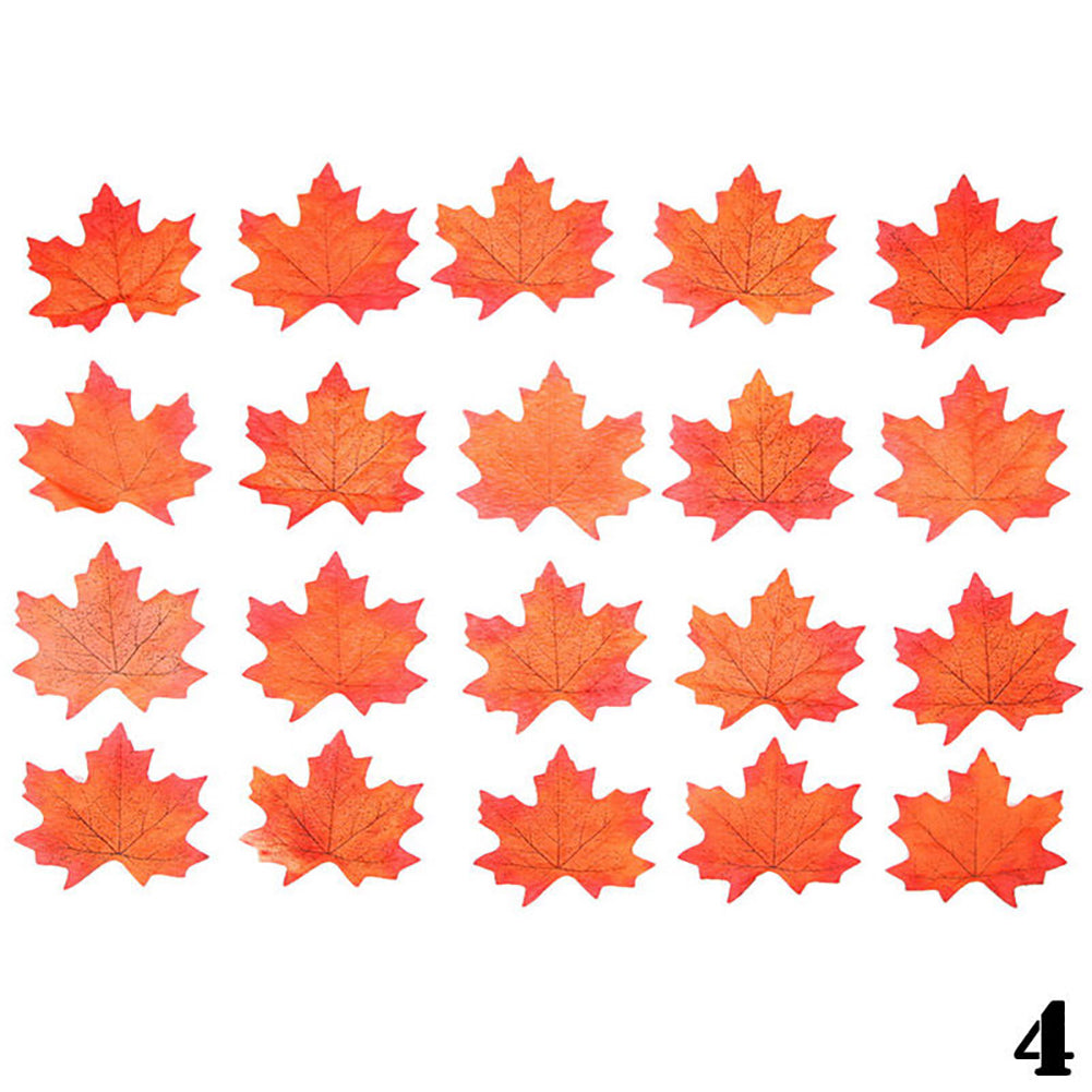 50Pcs Artificial Autumn Fall Leaf Maple Photo Prop Home Wedding Party Decoration