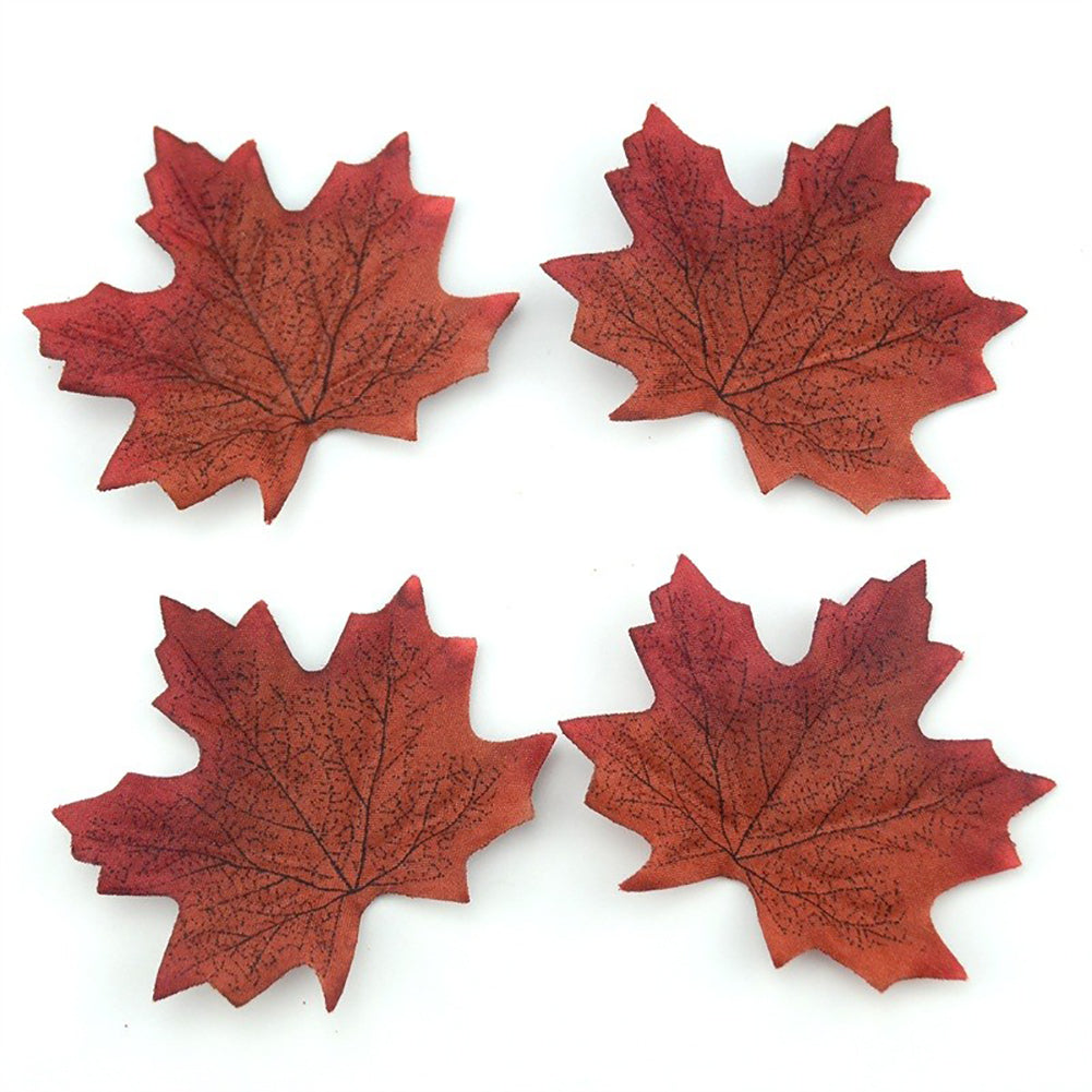 50Pcs Artificial Autumn Fall Leaf Maple Photo Prop Home Wedding Party Decoration