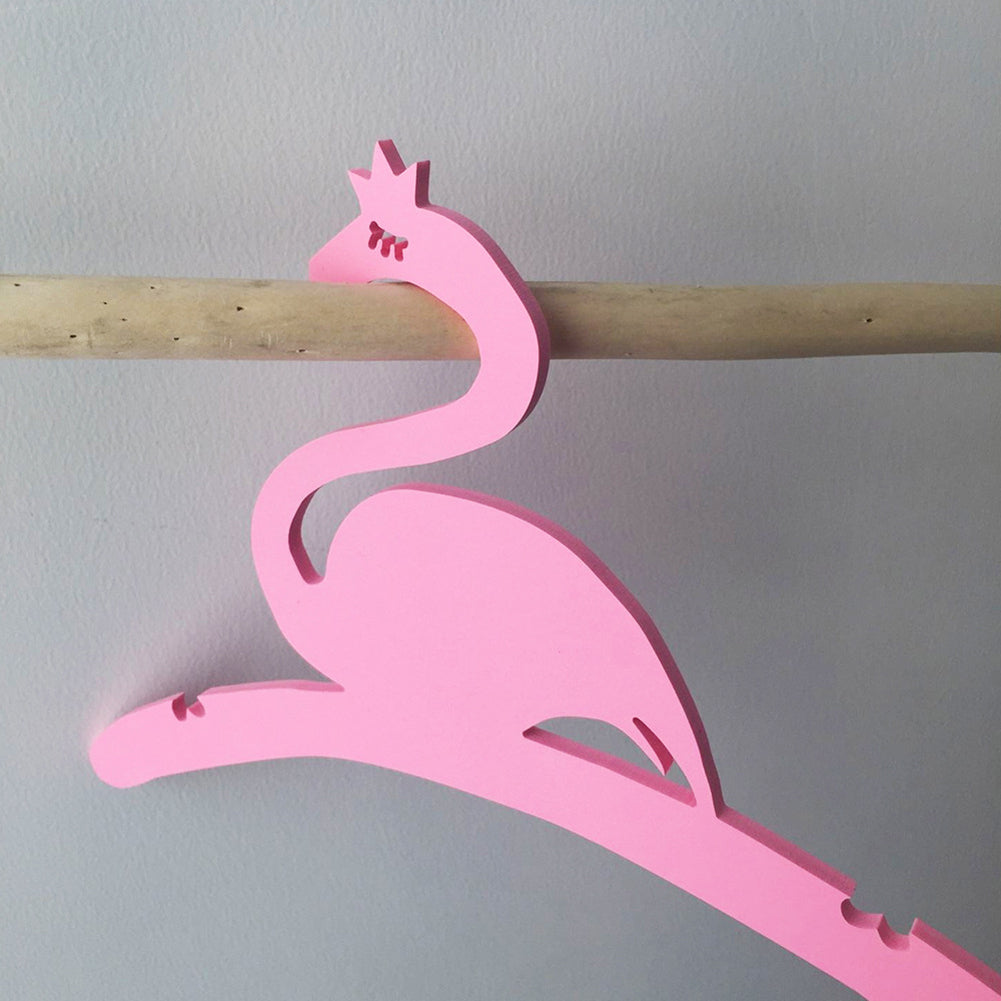 Cute Flamingo PVC Children's Room Decorative Clothes Coat Hanger Hanging Tool