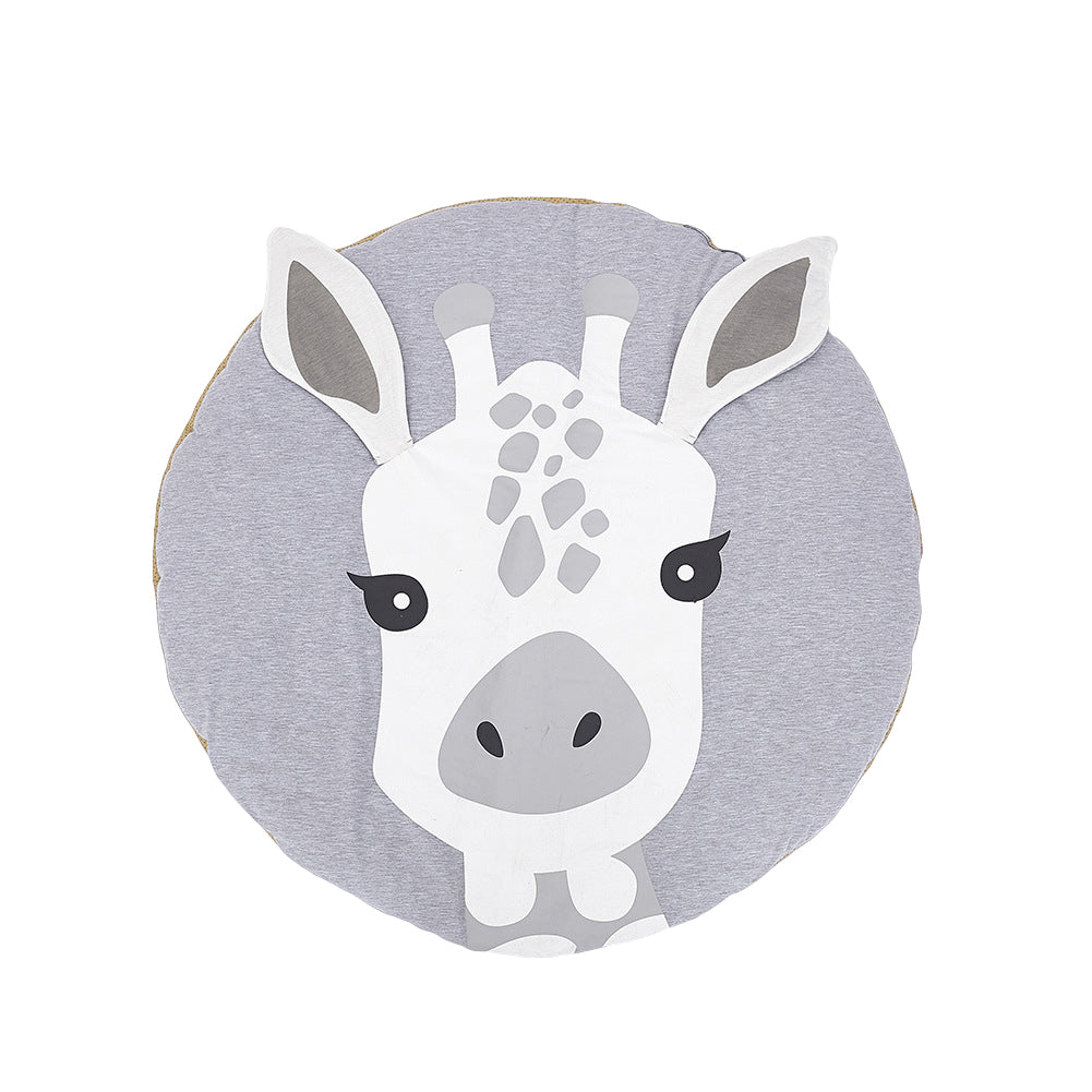 Toddler Cartoon Giraffe Head Play Floor Mat Baby Crawling Blanket Room Decor