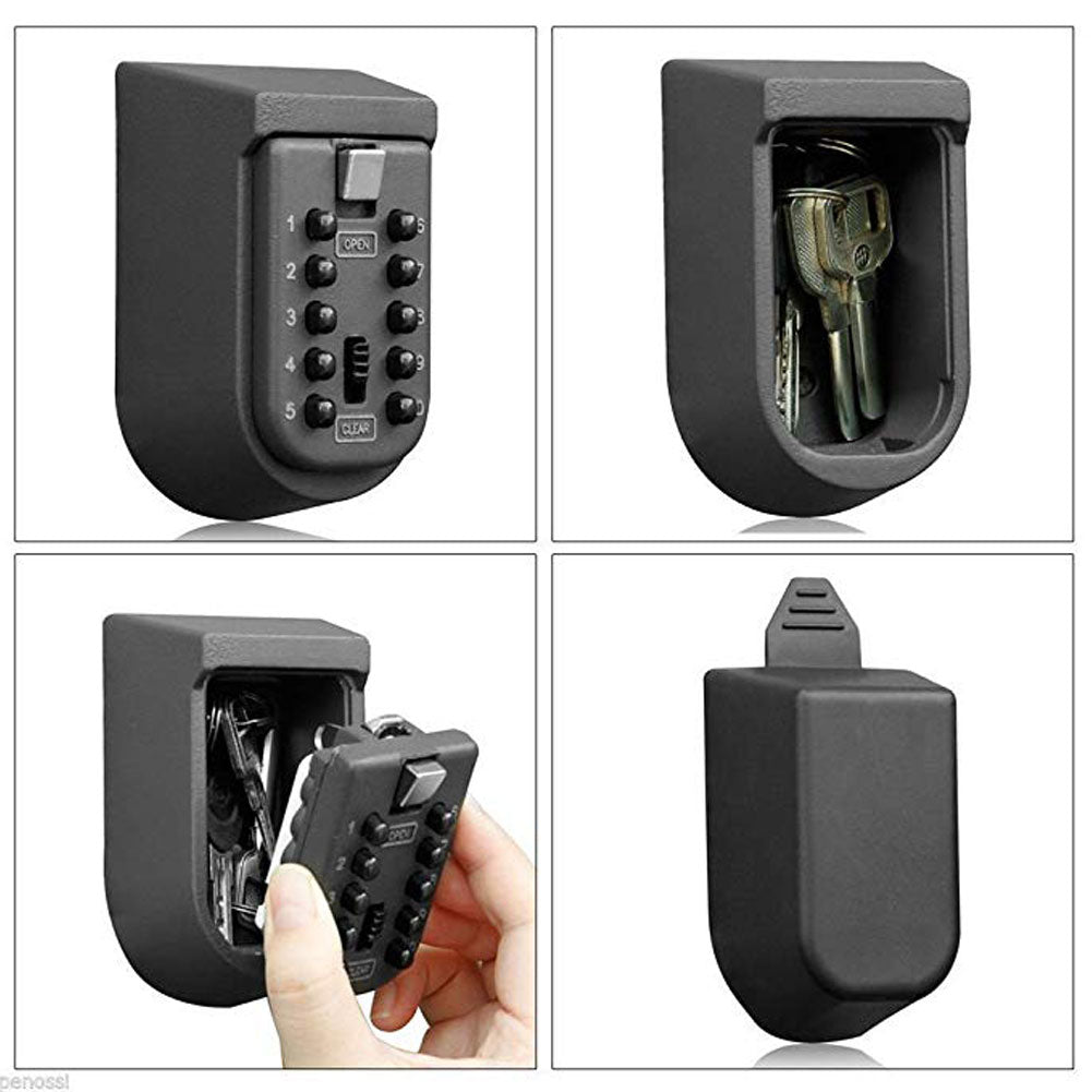 House Exterior Wall Mount Safety Key Keeper Alloy Password Lock Storage Box