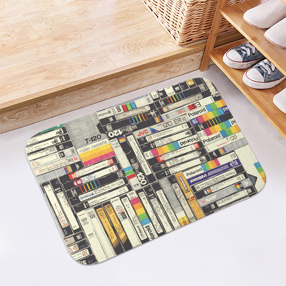 Moon Lion Grid Pattern Bathroom Kitchen Door Anti-Slip Floor Mat Rugs Carpet Pad