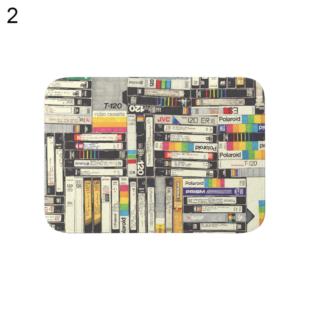 Moon Lion Grid Pattern Bathroom Kitchen Door Anti-Slip Floor Mat Rugs Carpet Pad