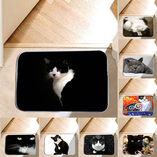 Kitten Water Absorbing Floor Bath Mat Toilet Room Memory Foam Anti-slip Doormat