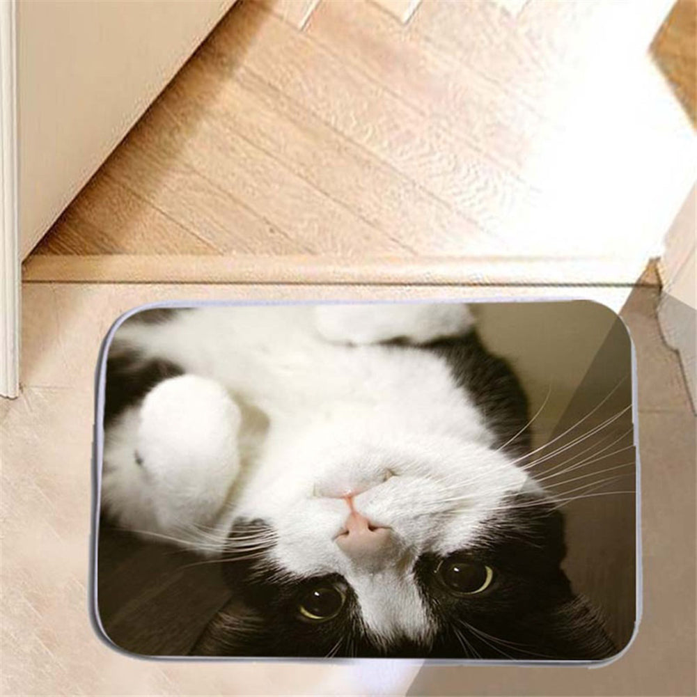 Kitten Water Absorbing Floor Bath Mat Toilet Room Memory Foam Anti-slip Doormat
